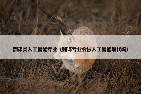 翻译类人工智能专业（翻译专业会被人工智能取代吗）