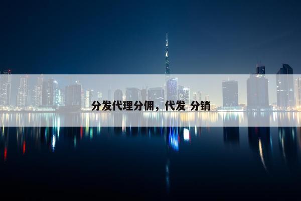 分发代理分佣，代发 分销