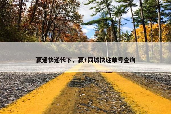 赢通快递代下，赢+同城快递单号查询