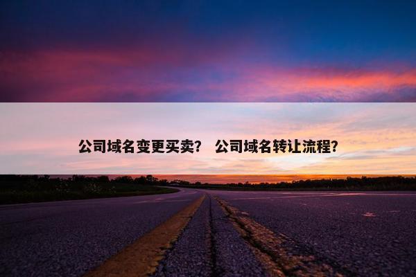 公司域名变更买卖？ 公司域名转让流程？