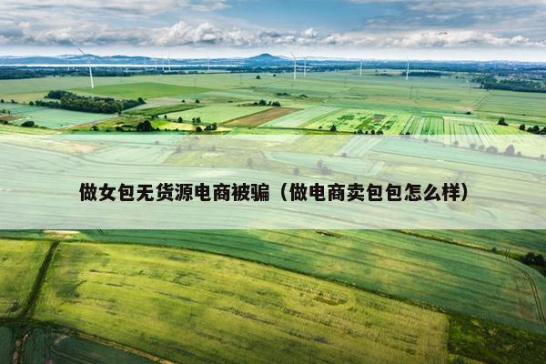做女包无货源电商被骗（做电商卖包包怎么样）