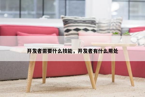 开发者需要什么技能，开发者有什么用处