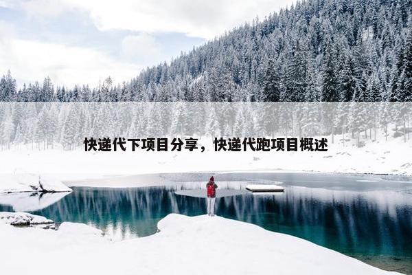 快递代下项目分享，快递代跑项目概述