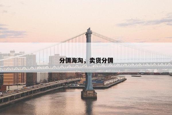 分佣海淘，卖货分佣