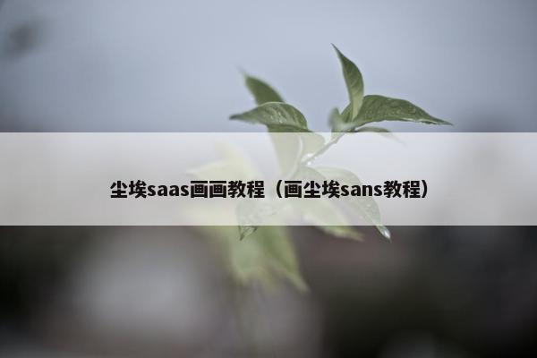 尘埃saas画画教程（画尘埃sans教程）