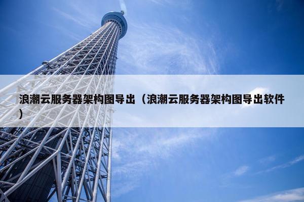 浪潮云服务器架构图导出（浪潮云服务器架构图导出软件）
