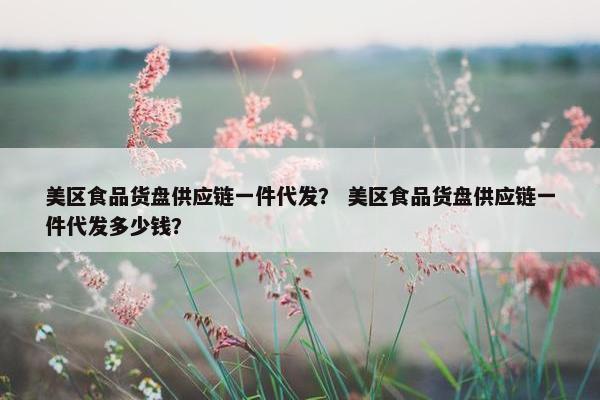 美区食品货盘供应链一件代发？ 美区食品货盘供应链一件代发多少钱？