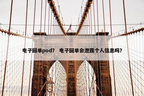 电子回单pod？ 电子回单会泄露个人信息吗？