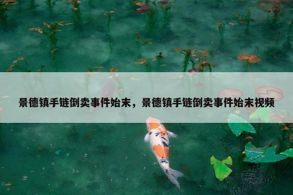 景德镇手链倒卖事件始末，景德镇手链倒卖事件始末视频