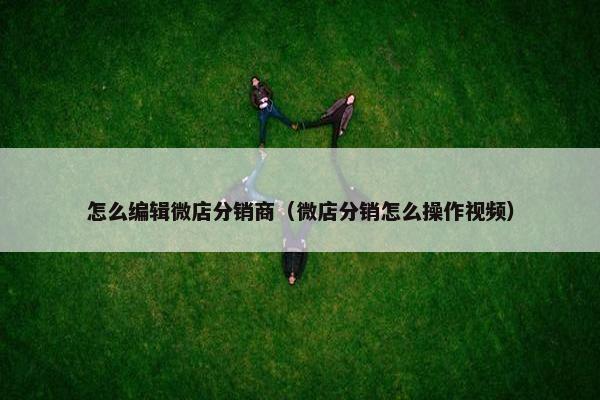 怎么编辑微店分销商（微店分销怎么操作视频）