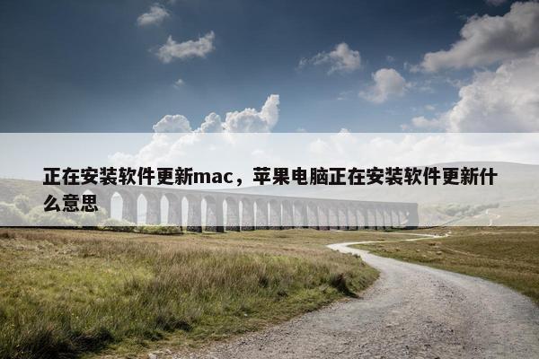 正在安装软件更新mac，苹果电脑正在安装软件更新什么意思