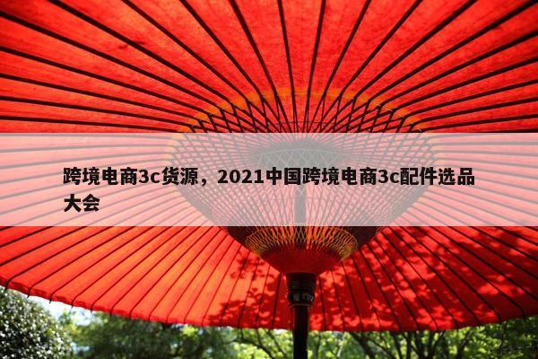 跨境电商3c货源，2021中国跨境电商3c配件选品大会