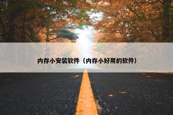 内存小安装软件（内存小好用的软件）