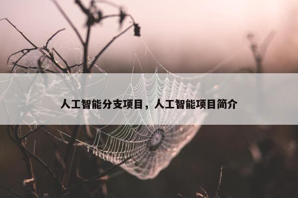人工智能分支项目，人工智能项目简介