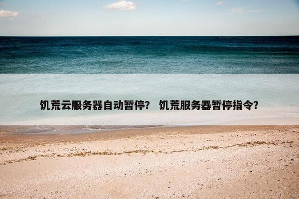 饥荒云服务器自动暂停？ 饥荒服务器暂停指令？