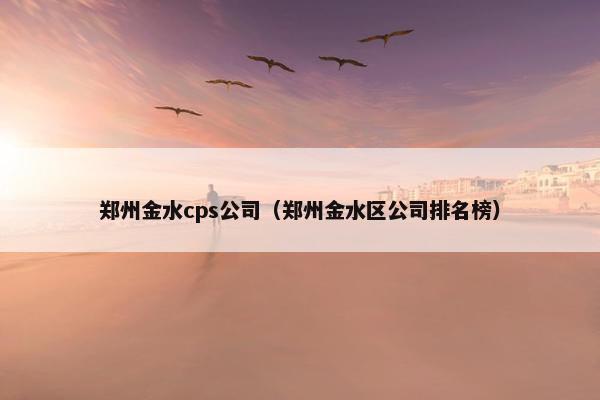 郑州金水cps公司（郑州金水区公司排名榜）