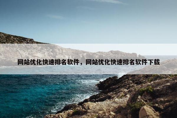 网站优化快速排名软件，网站优化快速排名软件下载