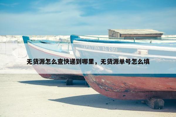 无货源怎么查快递到哪里，无货源单号怎么填