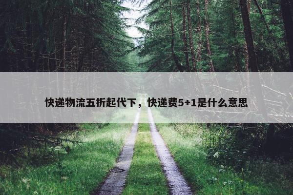 快递物流五折起代下，快递费5+1是什么意思