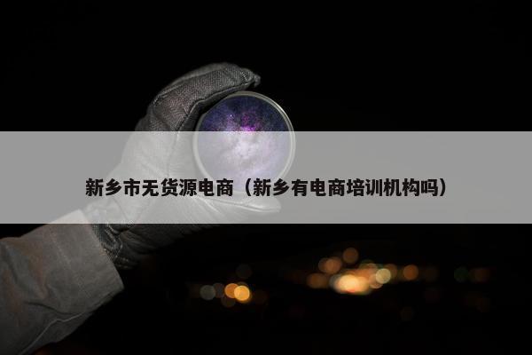新乡市无货源电商（新乡有电商培训机构吗）