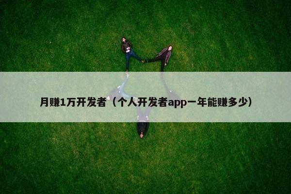 月赚1万开发者（个人开发者app一年能赚多少）