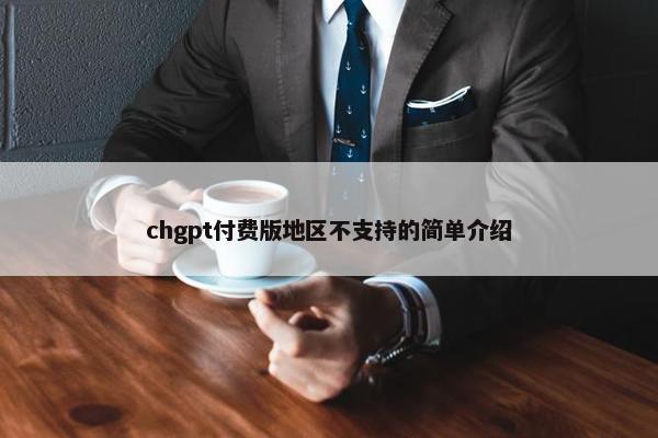chgpt付费版地区不支持的简单介绍