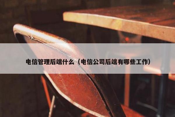 电信管理后端什么（电信公司后端有哪些工作）