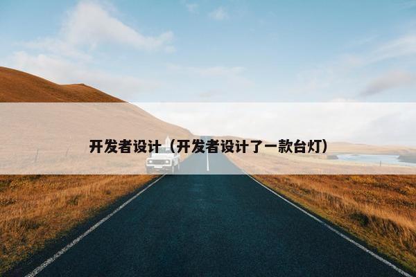 开发者设计（开发者设计了一款台灯）