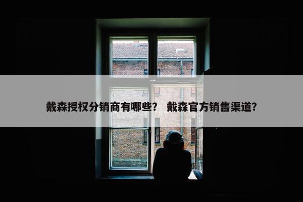 戴森授权分销商有哪些？ 戴森官方销售渠道？