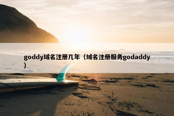 goddy域名注册几年（域名注册服务godaddy）