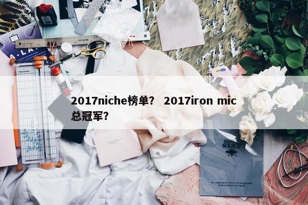 2017niche榜单？ 2017iron mic总冠军？
